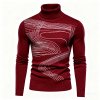 Fall Winter Men's Turtleneck Sweater - Fashion Long Sleeve Knit Pullover