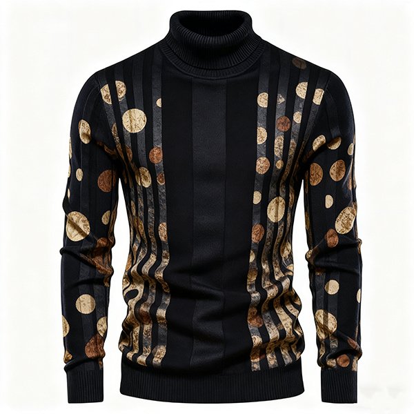 Men's Premium Turtleneck Sweater - Fall Winter Fashion Long Sleeve Knit